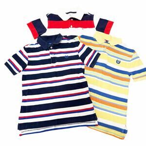 Lot of 3 Striped Short Sleeve Polo Chaps Tommy Hilfiger Sz S Boys